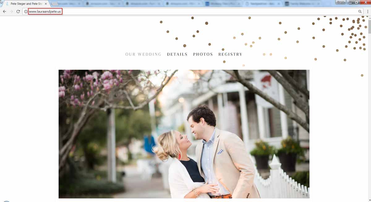 Domain examples website wedding name A Wedding